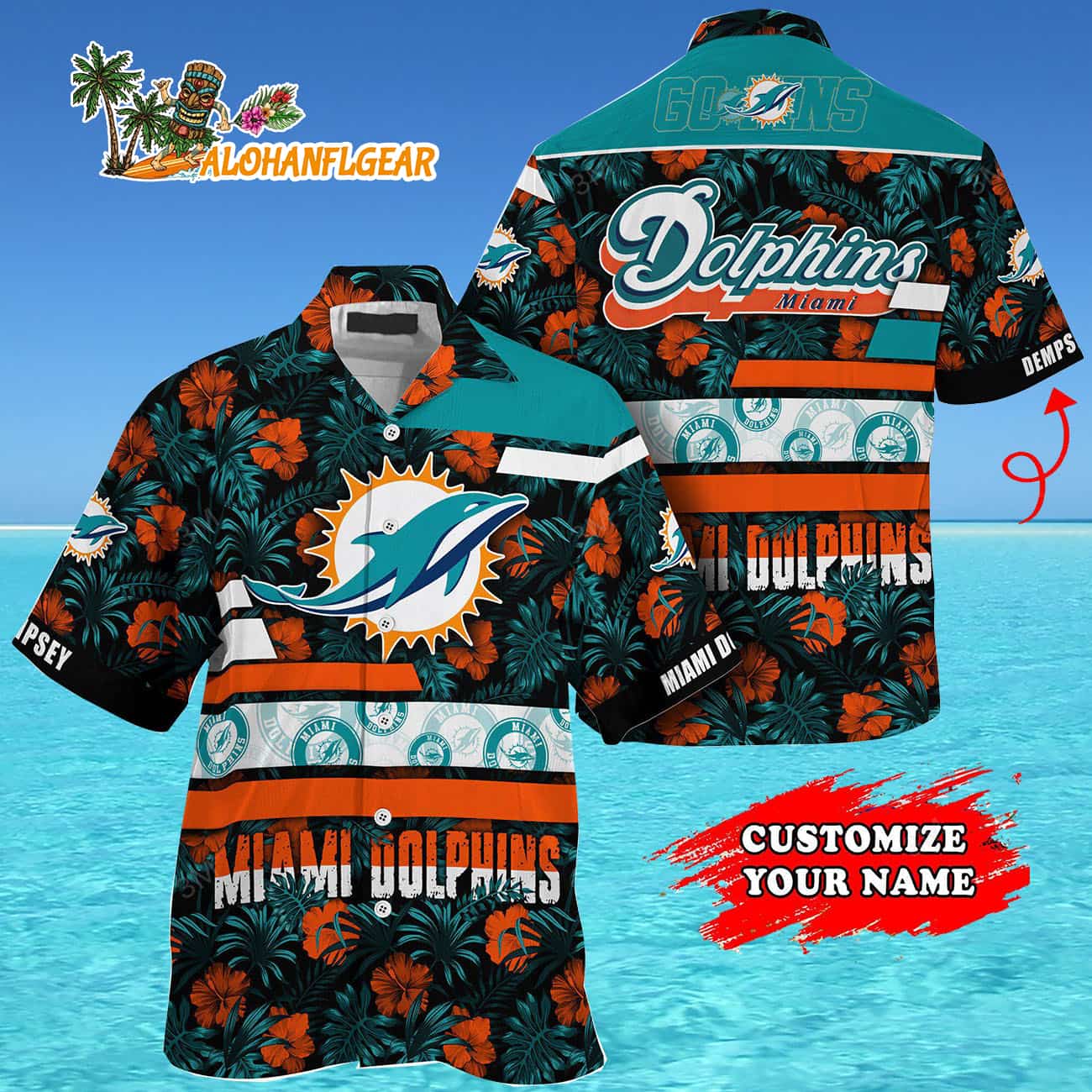 Personalized Miami Dolphins Flower Summer Limited Hawaiian Shirt Personalized Miami Dolphins Flower Summer Limited Hawaiian Shirt