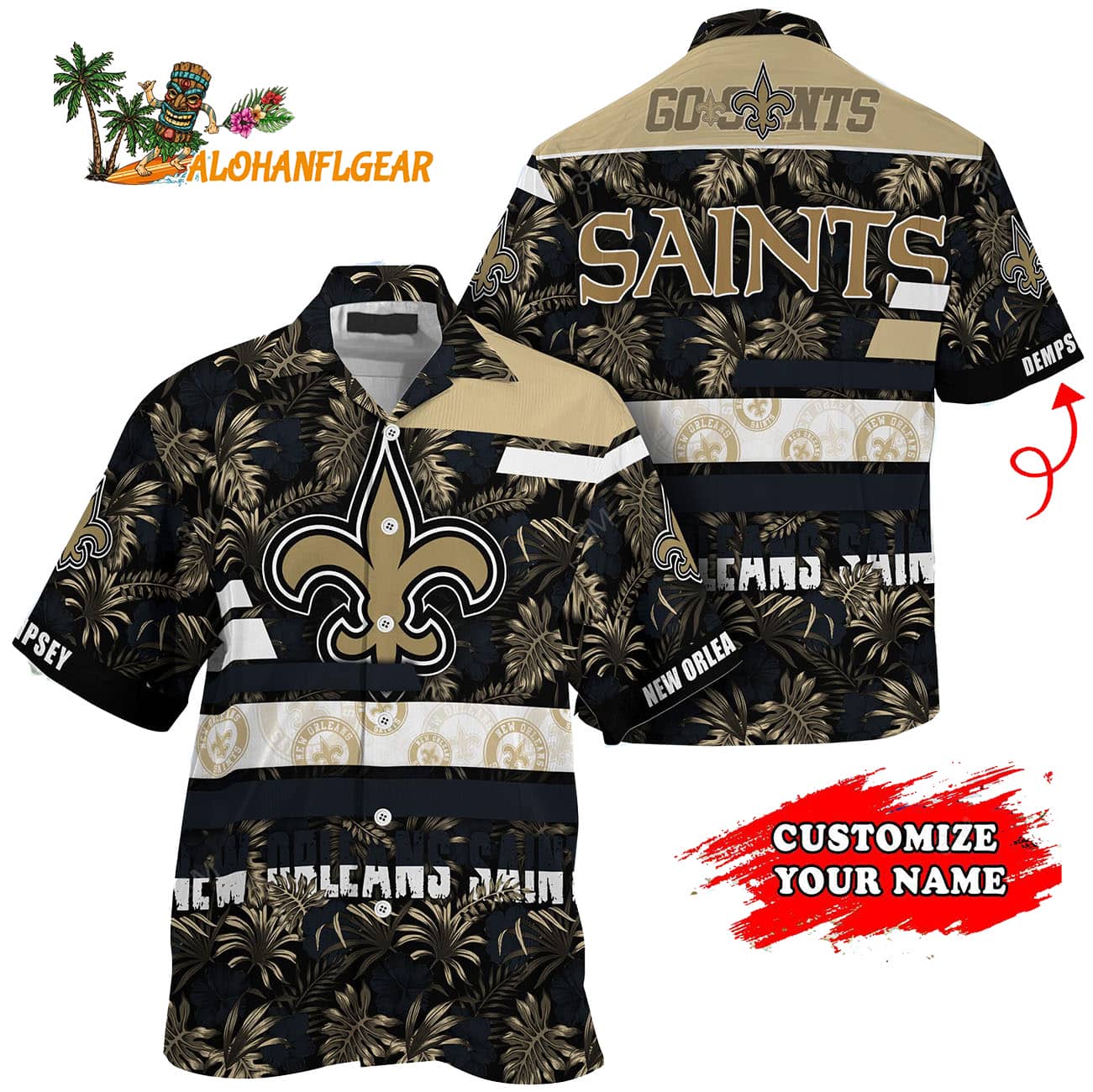 Personalized New Orleans Saints Flower Summer Limited Hawaiian Shirt Personalized New Orleans Saints Flower Summer Limited Hawaiian Shirt