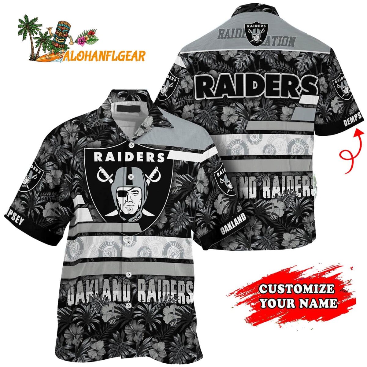 Personalized Oakland Raiders Flower Summer Limited Hawaiian Shirt 1