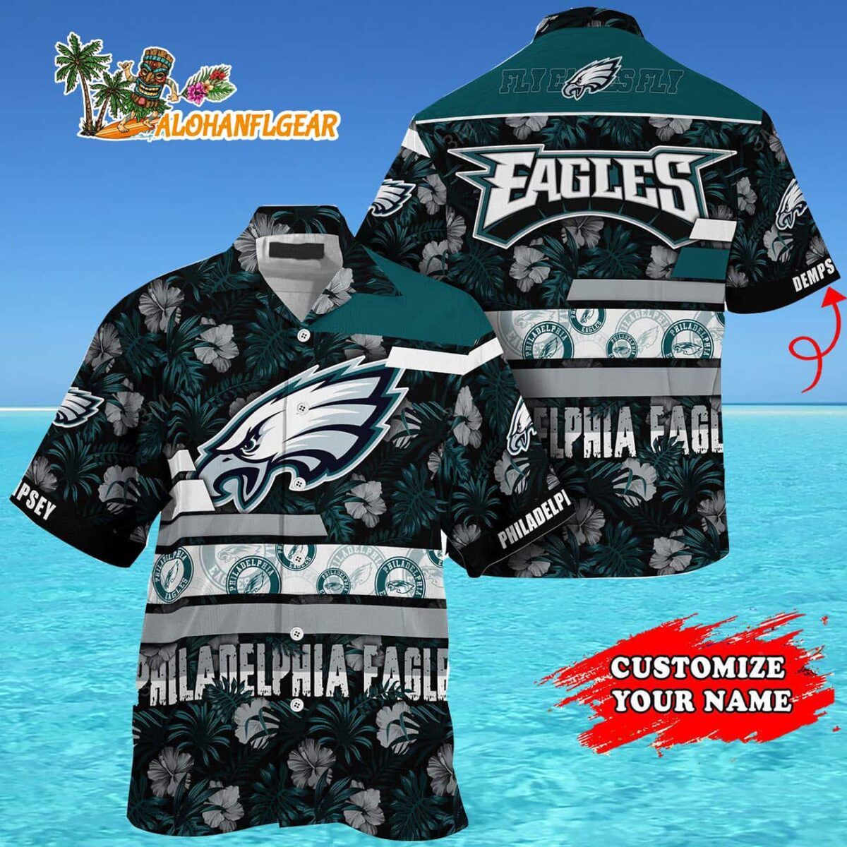 Personalized Philadelphia Eagles Flower Summer Limited Hawaiian Shirt 4