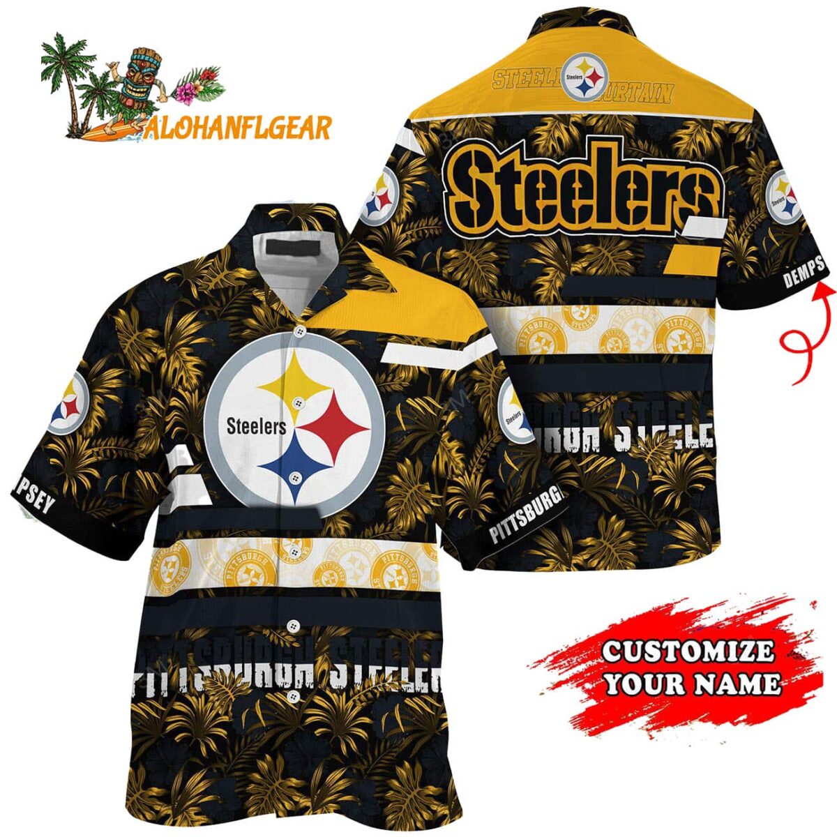 Personalized Pittsburgh Steelers Flower Hawaiian Shirt Summer Limited Aloha Shirt 1