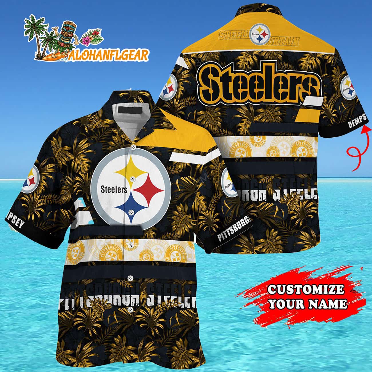 Personalized Pittsburgh Steelers Flower Hawaiian Shirt Summer Limited Aloha Shirt Personalized Pittsburgh Steelers Flower Hawaiian Shirt Summer Limited Aloha Shirt