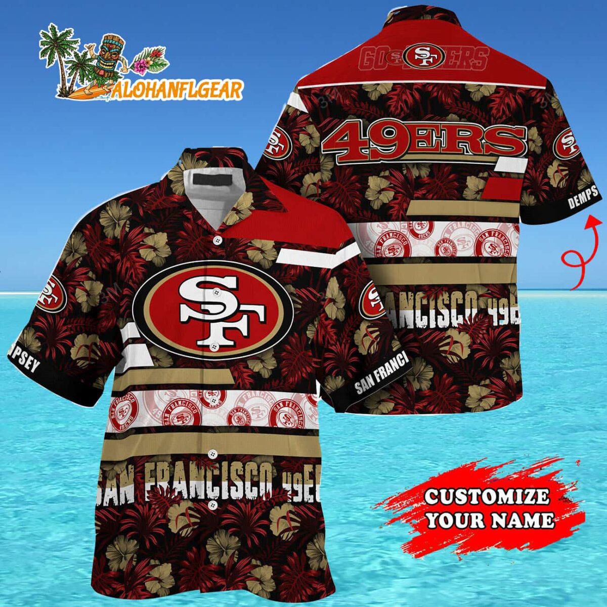 Personalized San Francisco 49ers Flower Summer Limited Hawaiian Shirt 4