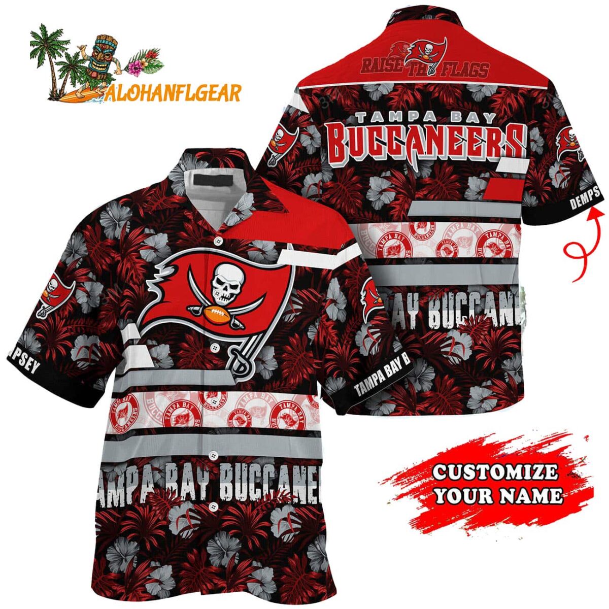 Personalized Tampa Bay Buccaneers Flower Summer Limited Hawaiian Shirt 1