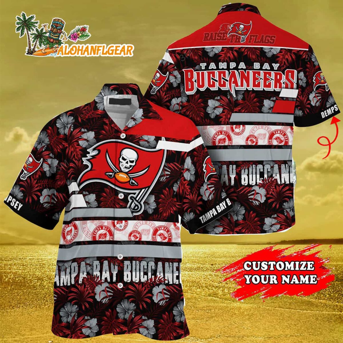 Personalized Tampa Bay Buccaneers Flower Summer Limited Hawaiian Shirt 3