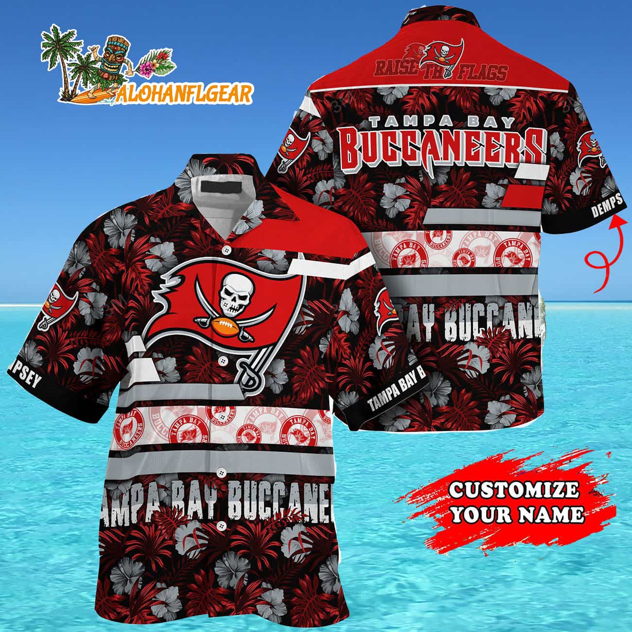 Personalized Tampa Bay Buccaneers Flower Summer Limited Hawaiian Shirt Personalized Tampa Bay Buccaneers Flower Summer Limited Hawaiian Shirt
