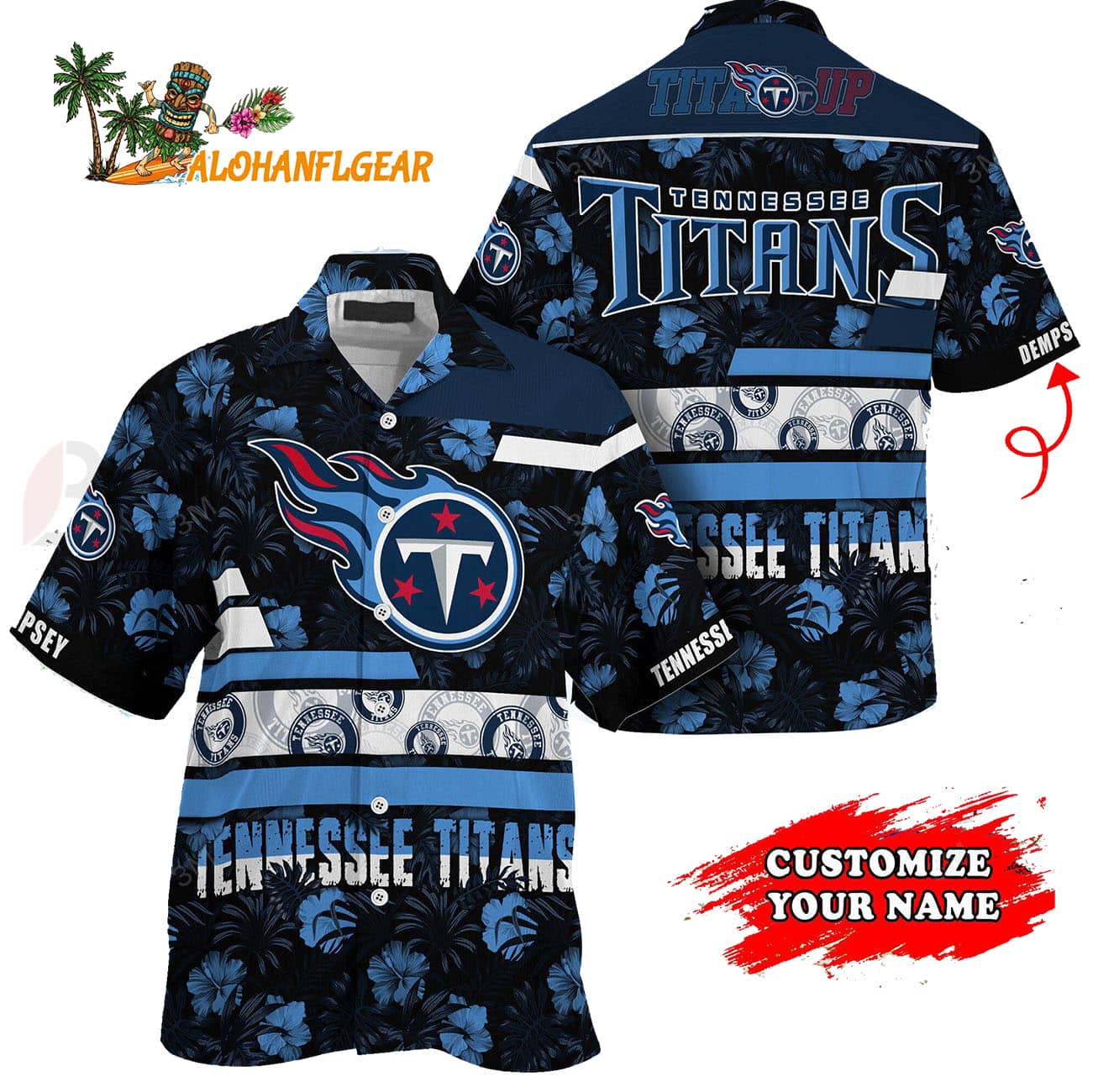 Personalized Tennessee Titans Flower Summer Limited Hawaiian Shirt Personalized Tennessee Titans Flower Summer Limited Hawaiian Shirt