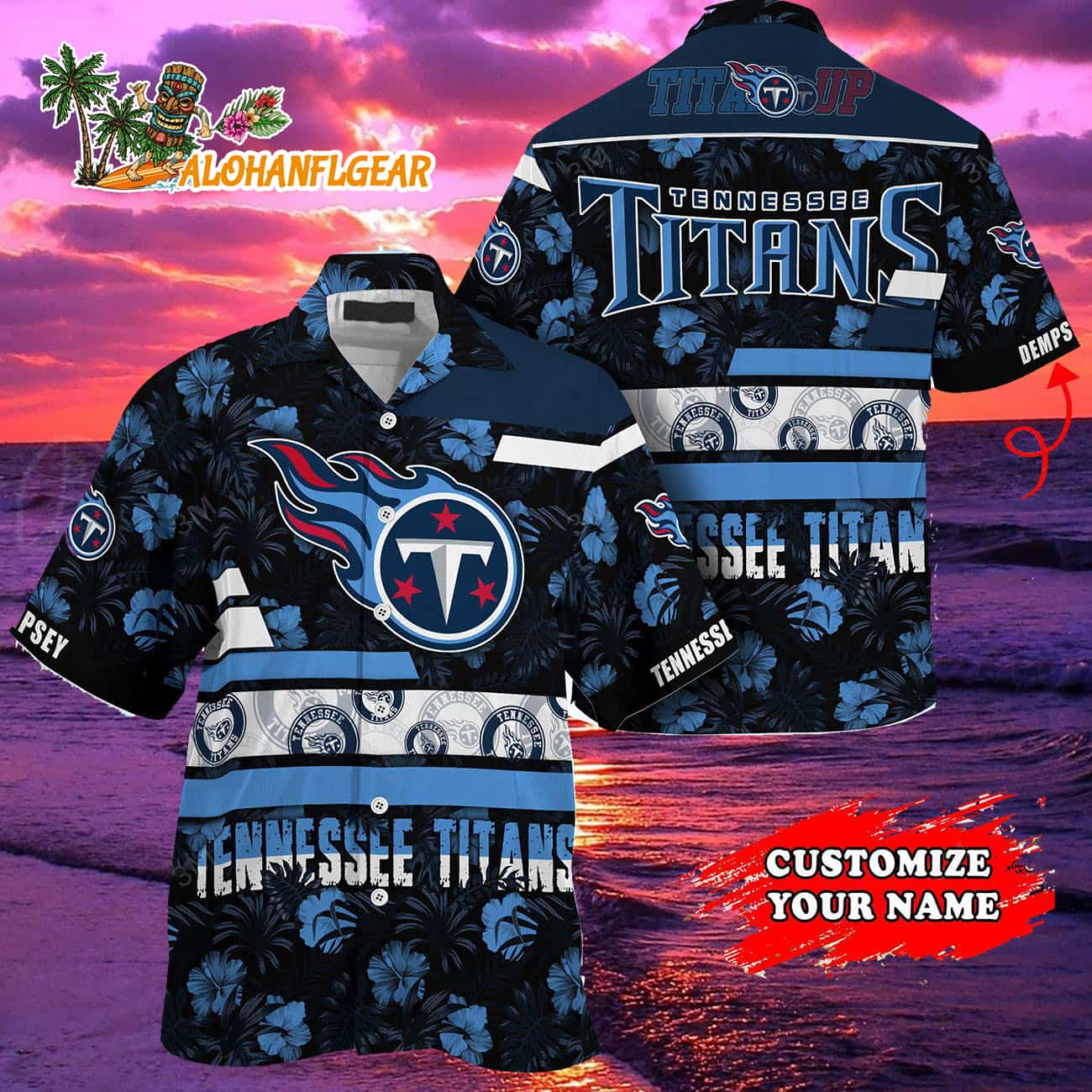 Personalized Tennessee Titans Flower Summer Limited Hawaiian Shirt Personalized Tennessee Titans Flower Summer Limited Hawaiian Shirt