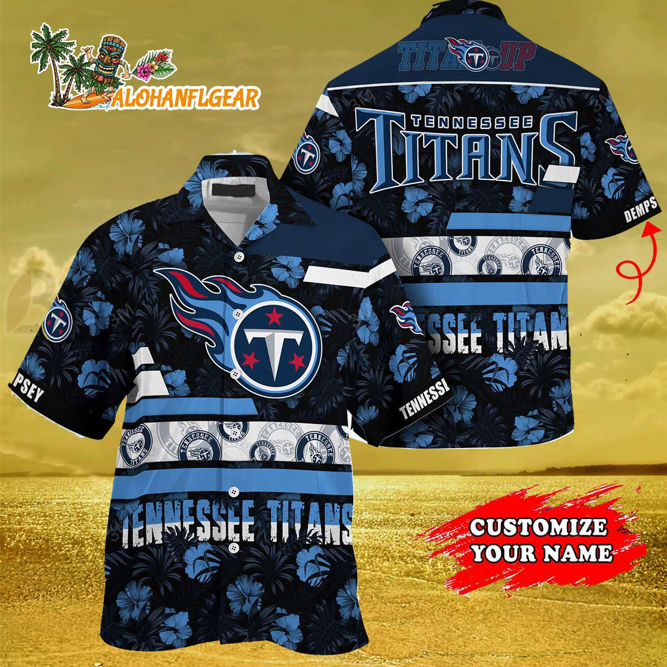Personalized Tennessee Titans Flower Summer Limited Hawaiian Shirt Personalized Tennessee Titans Flower Summer Limited Hawaiian Shirt