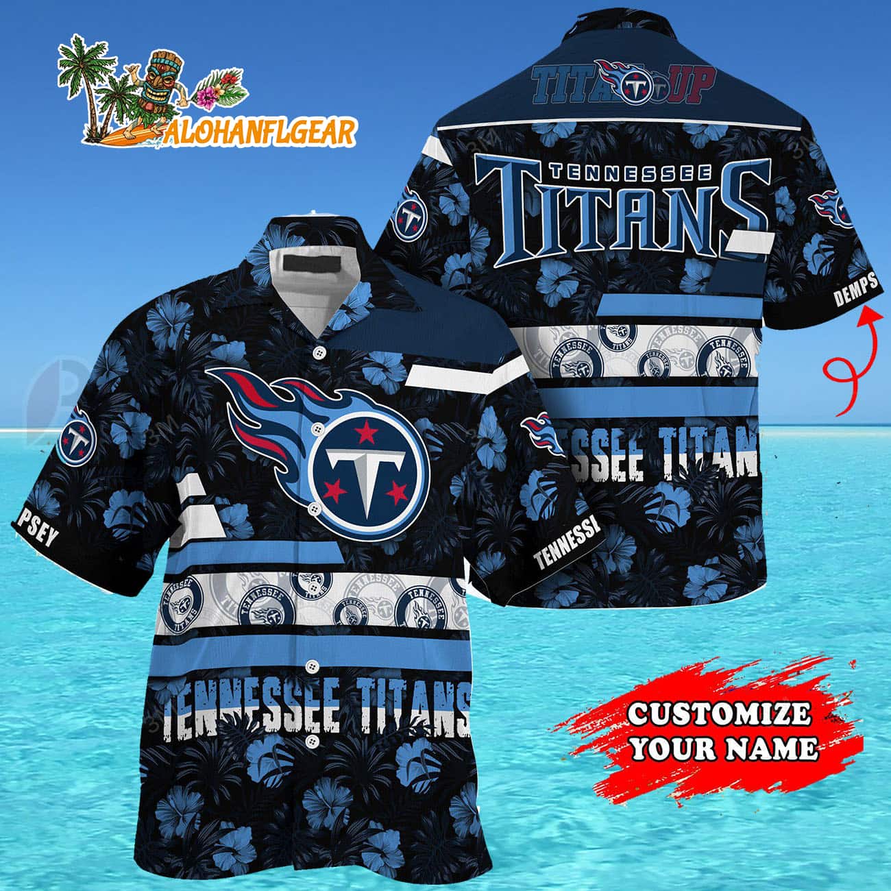 Personalized Tennessee Titans Flower Summer Limited Hawaiian Shirt Personalized Tennessee Titans Flower Summer Limited Hawaiian Shirt