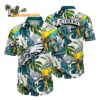 Philadelphia Eagles Parrots Tropical Flower Hawaiian Shirt 1
