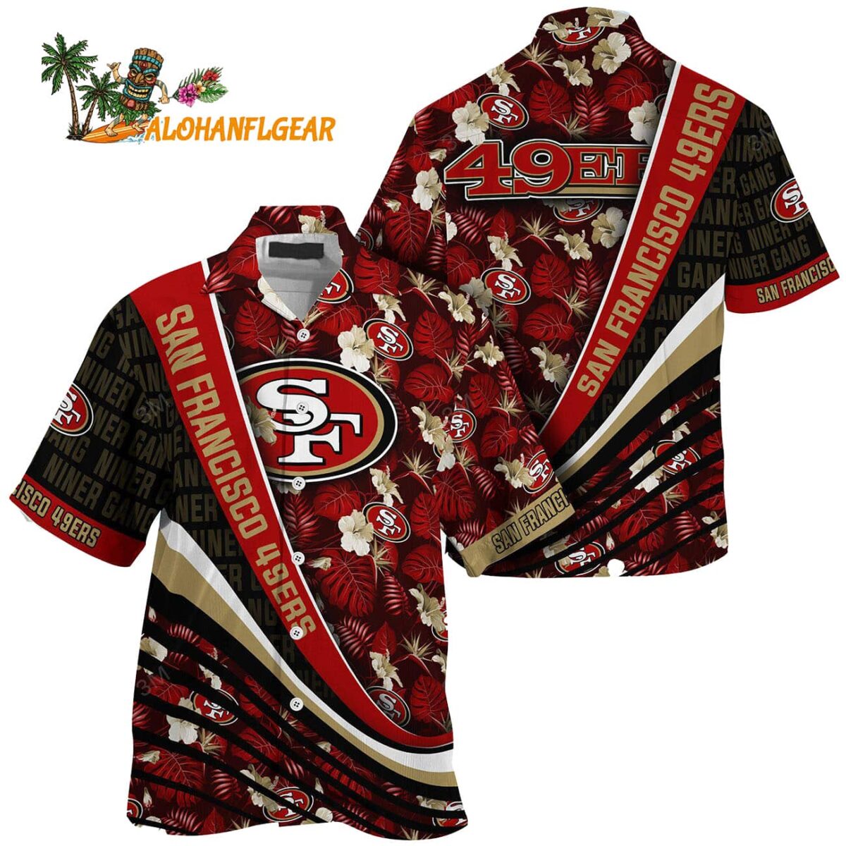 San Francisco 49ers Summer Hawaii Shirt With Tropical Flower Pattern 1