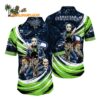 Seattle Seahawks Special Horror Movie Characters Halloween Hawaiian Shirt 1