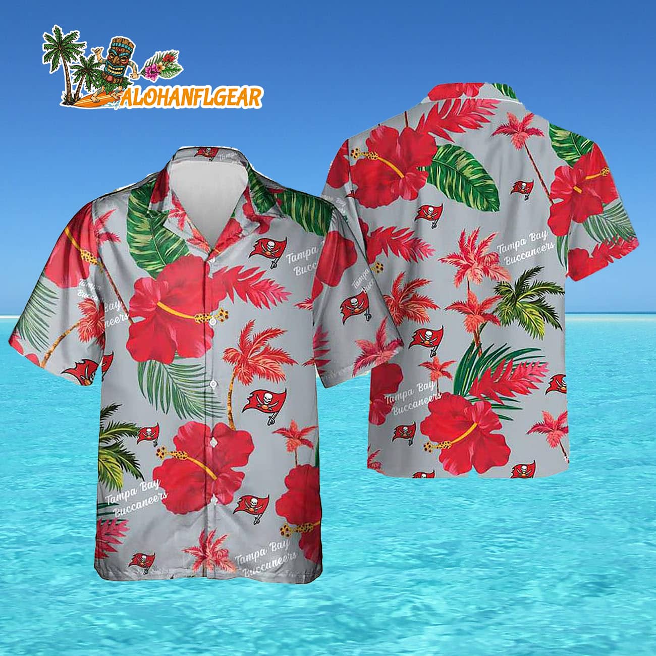 Tampa Bay Buccaneers Color Hibiscus Button Up Hawaiian Shirt Tampa Bay Buccaneers Color Hibiscus Button Up Hawaiian Shirt