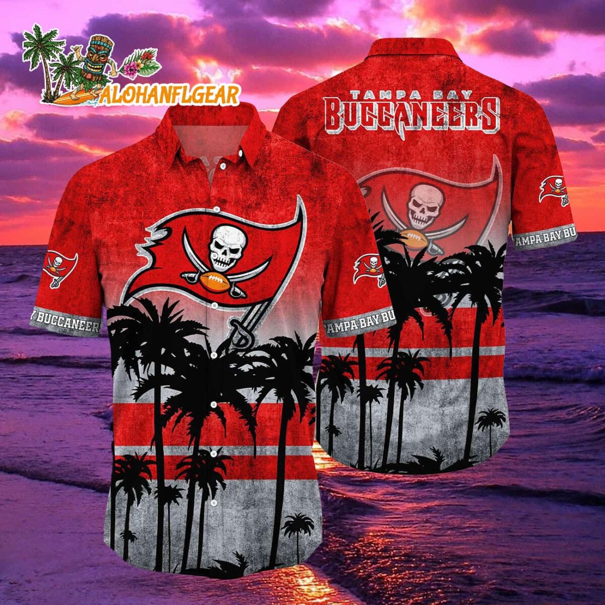 Tampa Bay Buccaneers Palm Tree Summer New Hawaiian Shirt 1 Tampa Bay Buccaneers Palm Tree Summer New Hawaiian Shirt 2