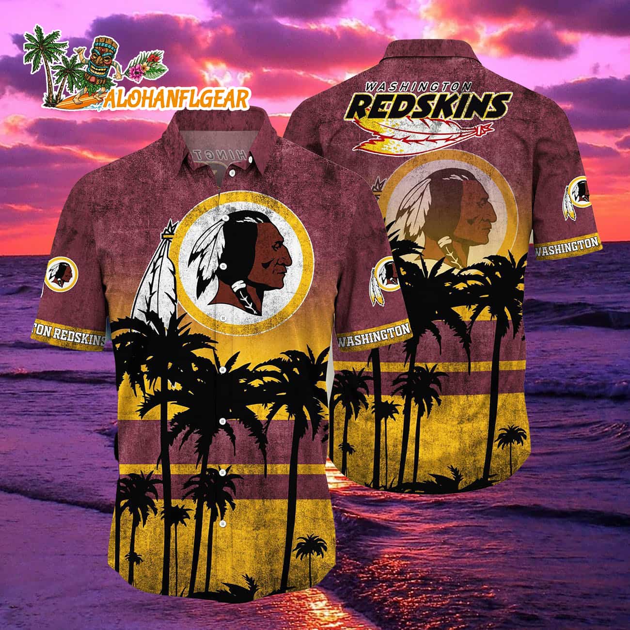 Washington Redskins Palm Tree Summer New Hawaiian Shirt Washington Redskins Palm Tree Summer New Hawaiian Shirt