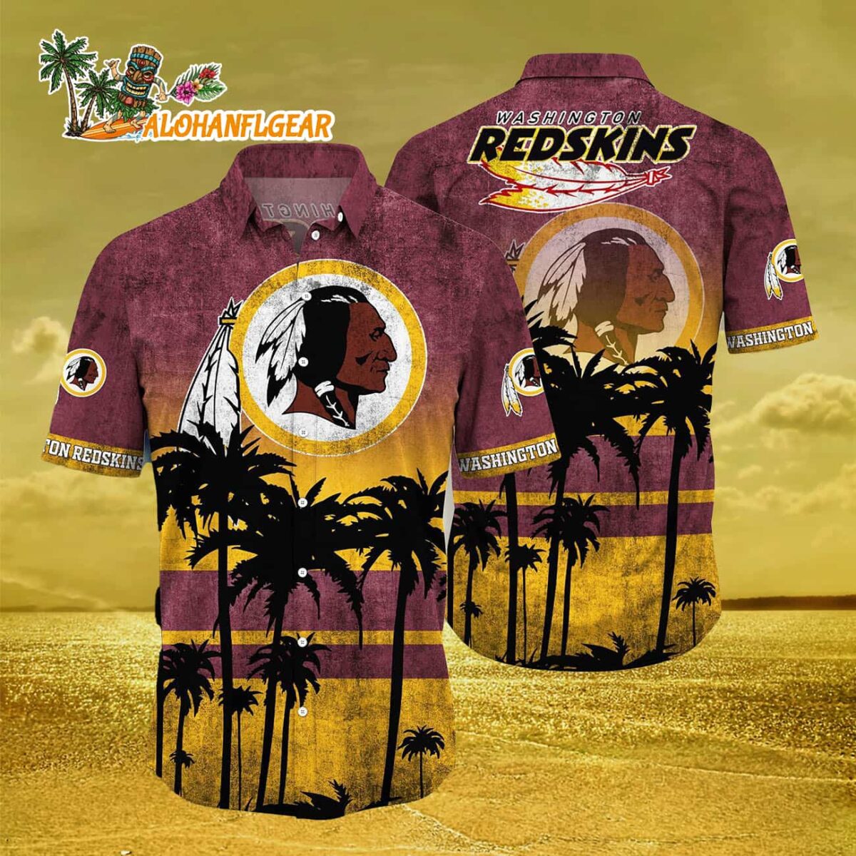Washington Redskins Palm Tree Summer New Hawaiian Shirt 2 Washington Redskins Palm Tree Summer New Hawaiian Shirt 3