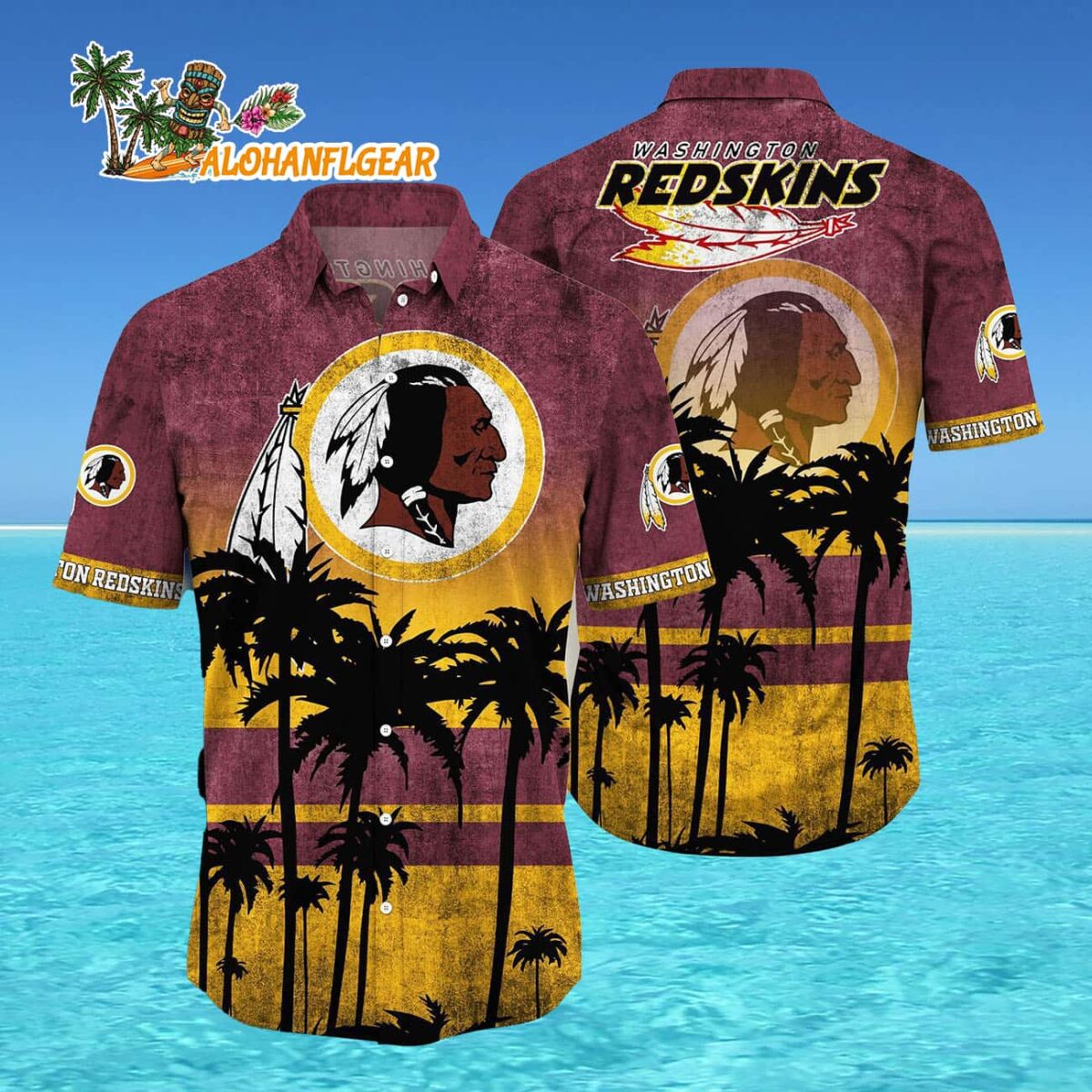 Washington Redskins Palm Tree Summer New Hawaiian Shirt 4 Washington Redskins Palm Tree Summer New Hawaiian Shirt 4