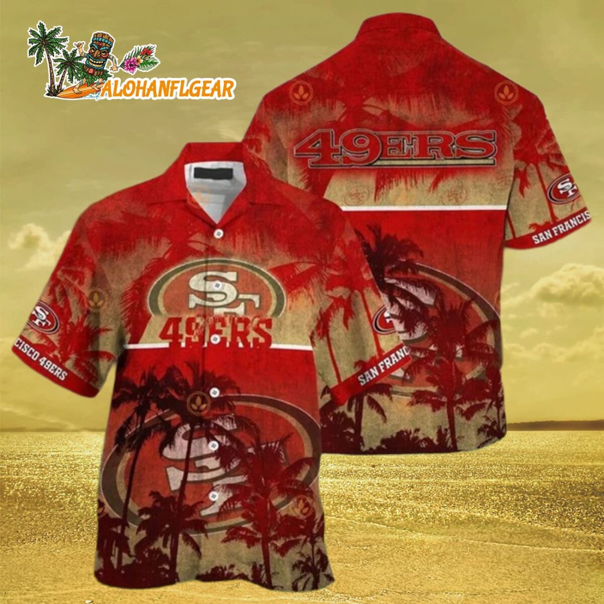 49ers Hawaiian Shirt San Francisco 49ers Summer Cool Hawaiian Shirts San Francisco 49ers Aloha Shirt 3