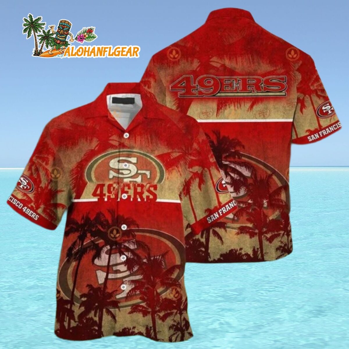 49ers Hawaiian Shirt San Francisco 49ers Summer Cool Hawaiian Shirts San Francisco 49ers Aloha Shirt 4