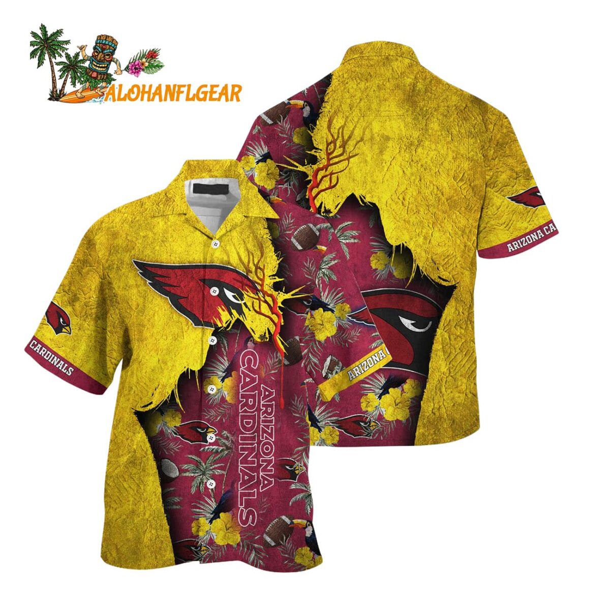 Arizona Cardinals Football Team Summer God Hawaii Shirt Football NFL Hawaiian Shirt 1