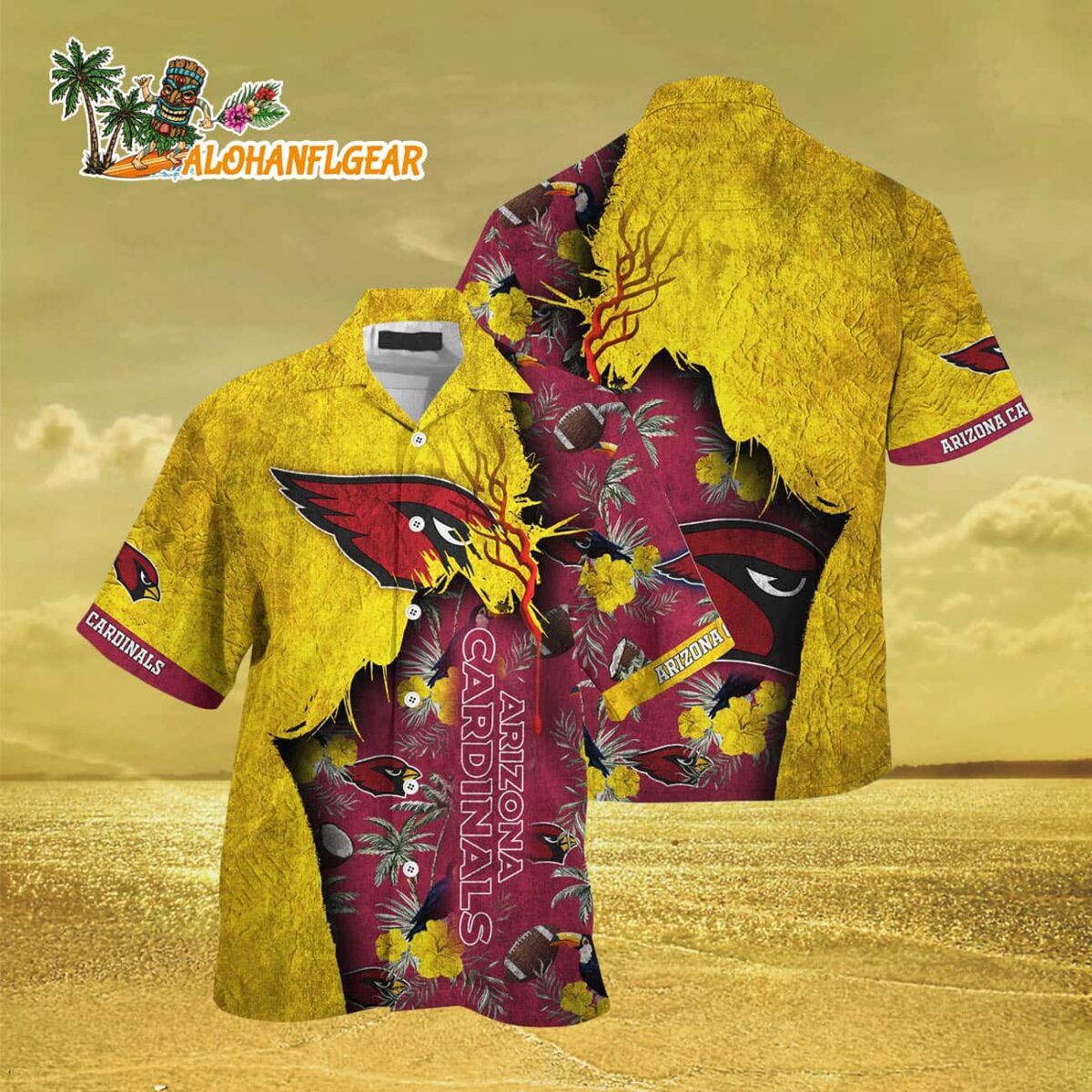Arizona Cardinals Football Team Summer God Hawaii Shirt Football NFL Hawaiian Shirt 3