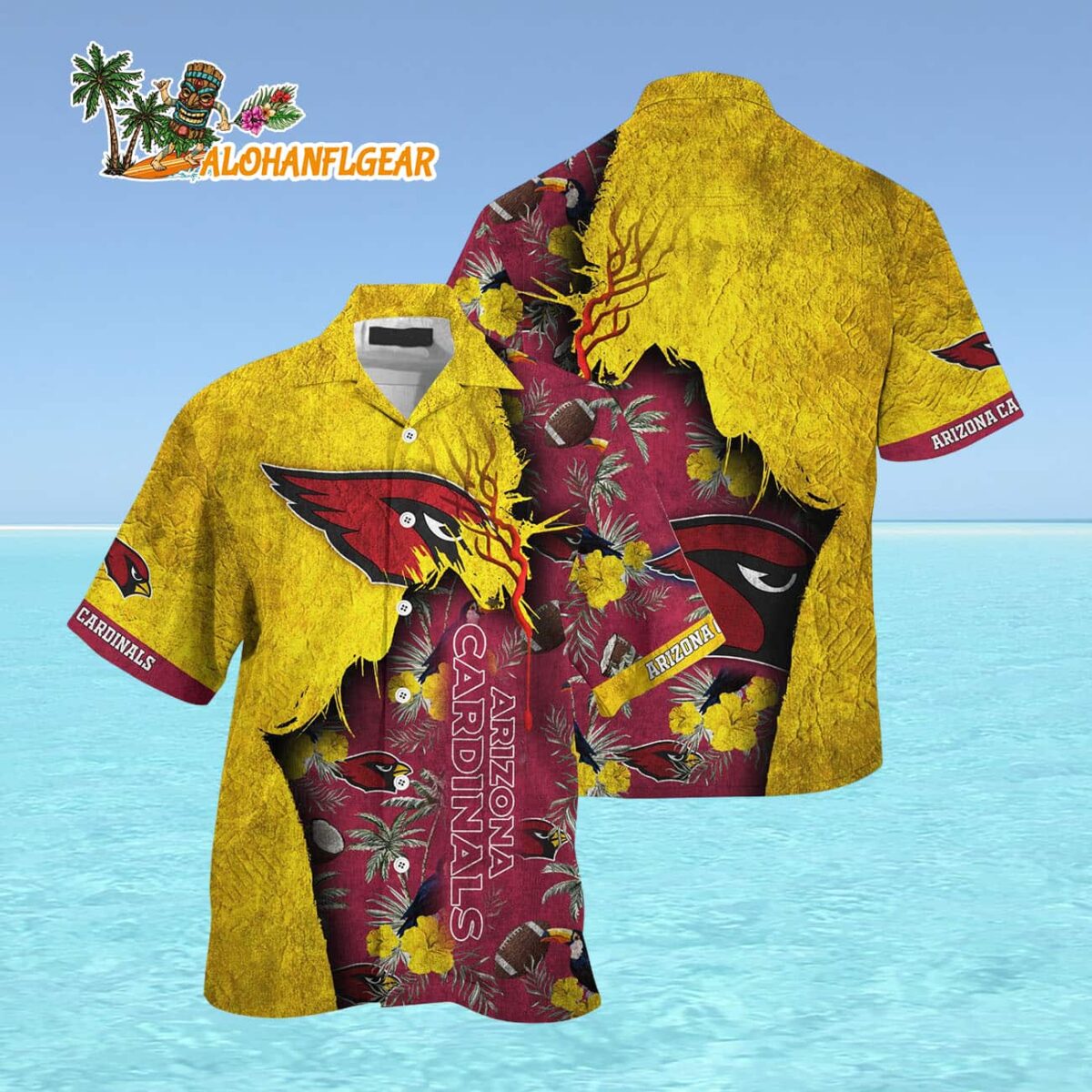 Arizona Cardinals Football Team Summer God Hawaii Shirt Football NFL Hawaiian Shirt 4