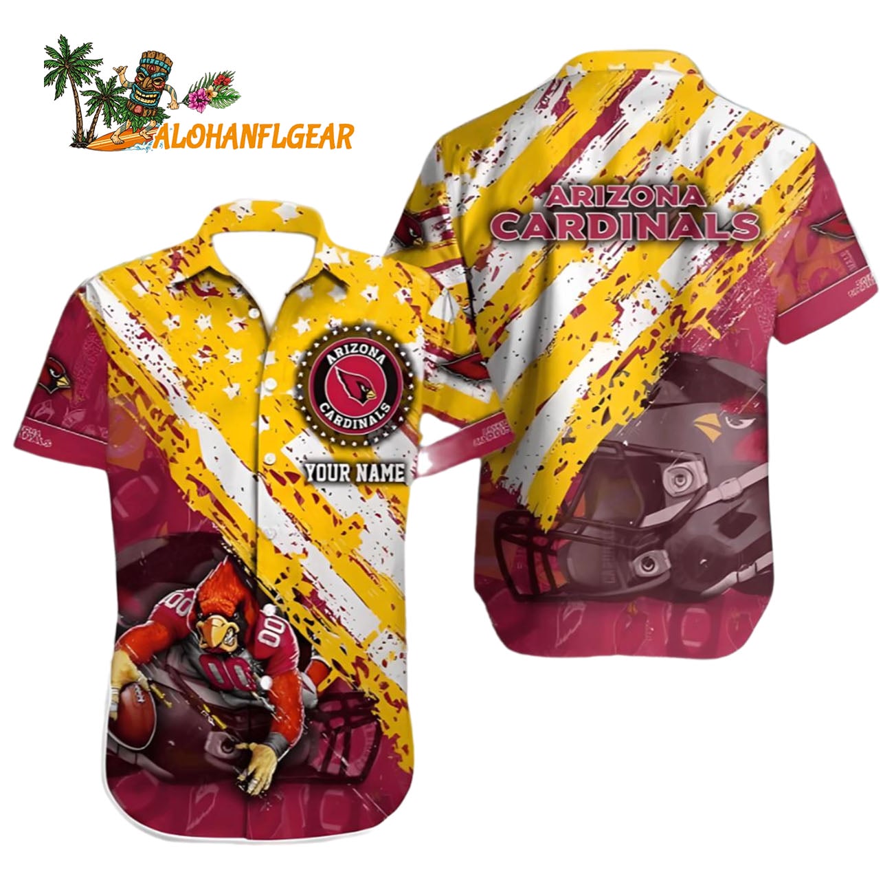 Arizona Cardinals Hawaiian Shirt Custom Name, Arizona Cardinals Aloha Shirt Arizona Cardinals Hawaiian Shirt Custom Name, Arizona Cardinals Aloha Shirt