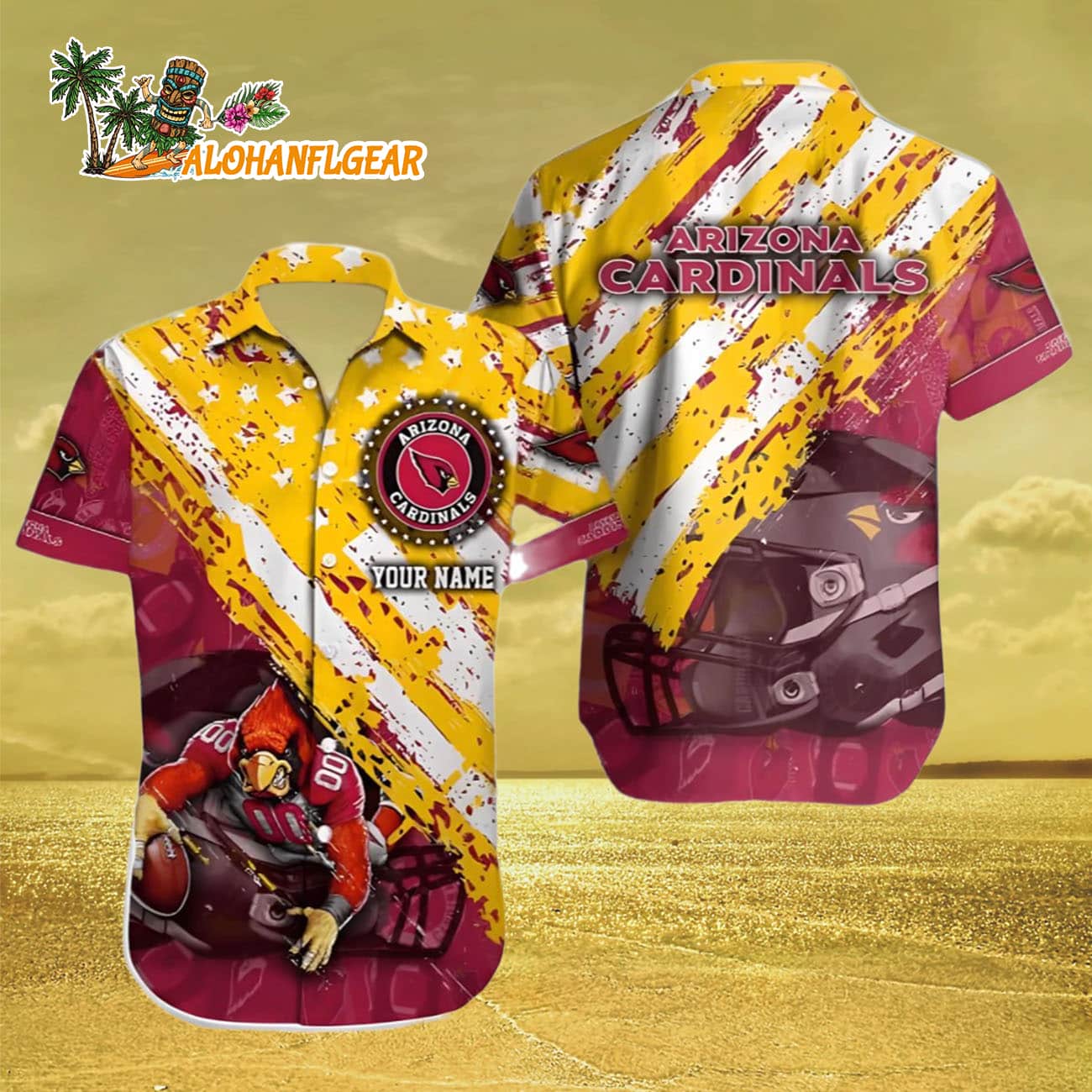 Arizona Cardinals Hawaiian Shirt Custom Name, Arizona Cardinals Aloha Shirt Arizona Cardinals Hawaiian Shirt Custom Name, Arizona Cardinals Aloha Shirt