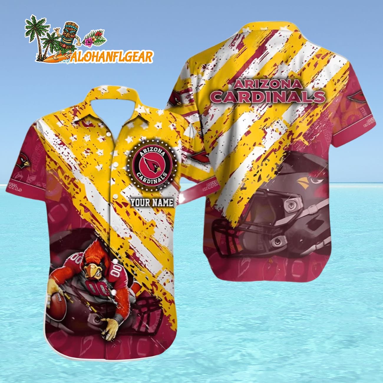 Arizona Cardinals Hawaiian Shirt Custom Name, Arizona Cardinals Aloha Shirt Arizona Cardinals Hawaiian Shirt Custom Name, Arizona Cardinals Aloha Shirt