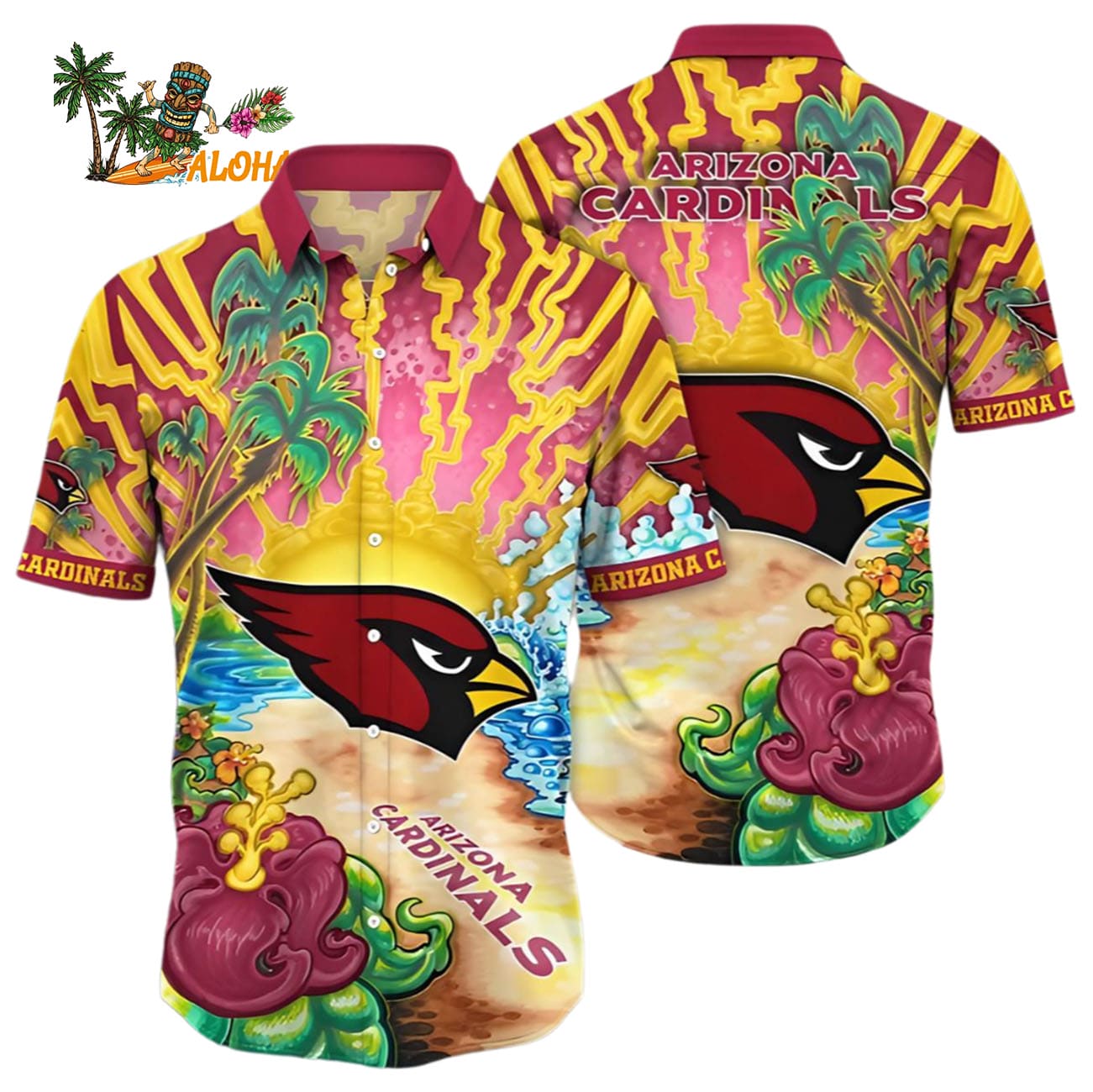Arizona Cardinals Hawaiian Shirt Flower Hawaii Shirt For Fans, Arizona Cardinals Aloha Shirt Arizona Cardinals Hawaiian Shirt Flower Hawaii Shirt For Fans, Arizona Cardinals Aloha Shirt