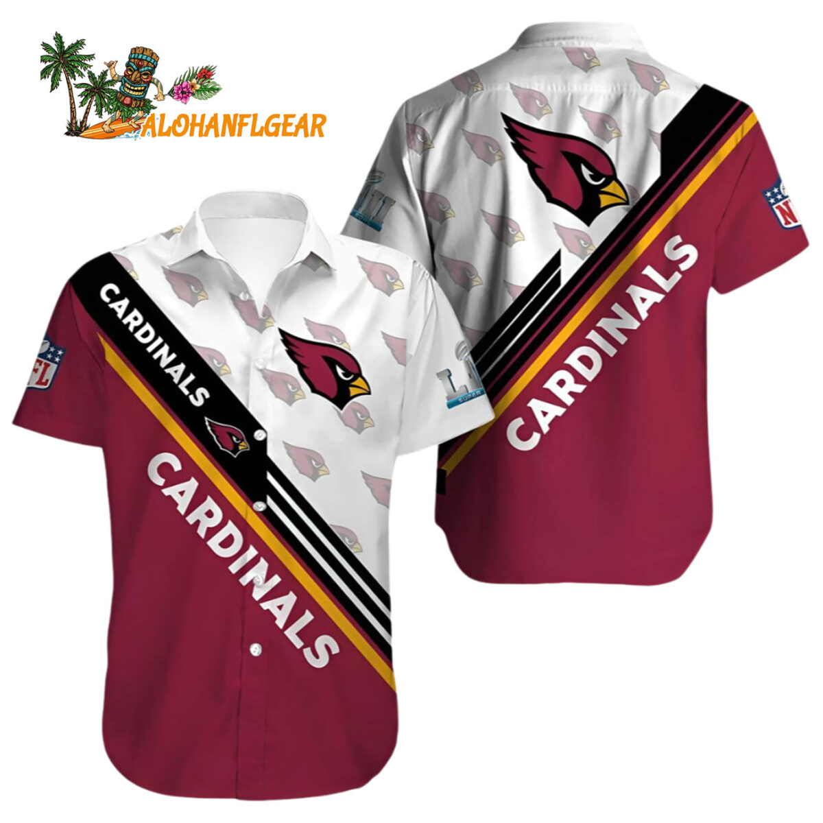 Arizona Cardinals Hawaiian Shirt Logo Arizona Cardinals Aloha Shirt 1 1