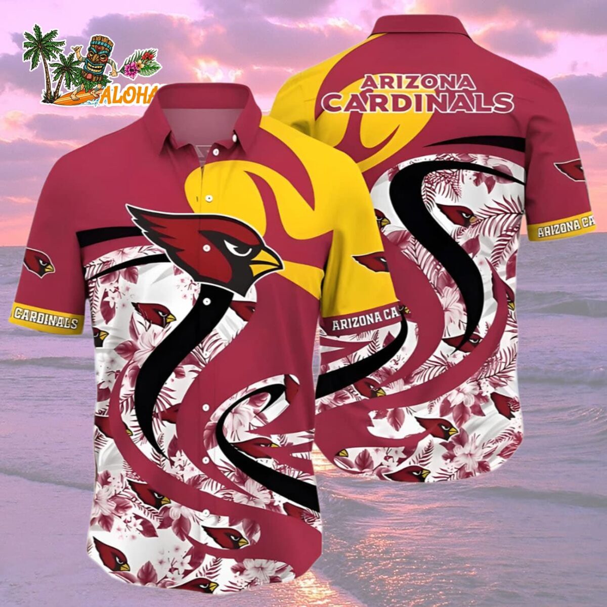 Arizona Cardinals Hawaiian Shirt Mens Practical Beach, Arizona Cardinals Aloha Shirt 1 Arizona Cardinals Hawaiian Shirt Mens Practical Beach Arizona Cardinals Aloha Shirt 2