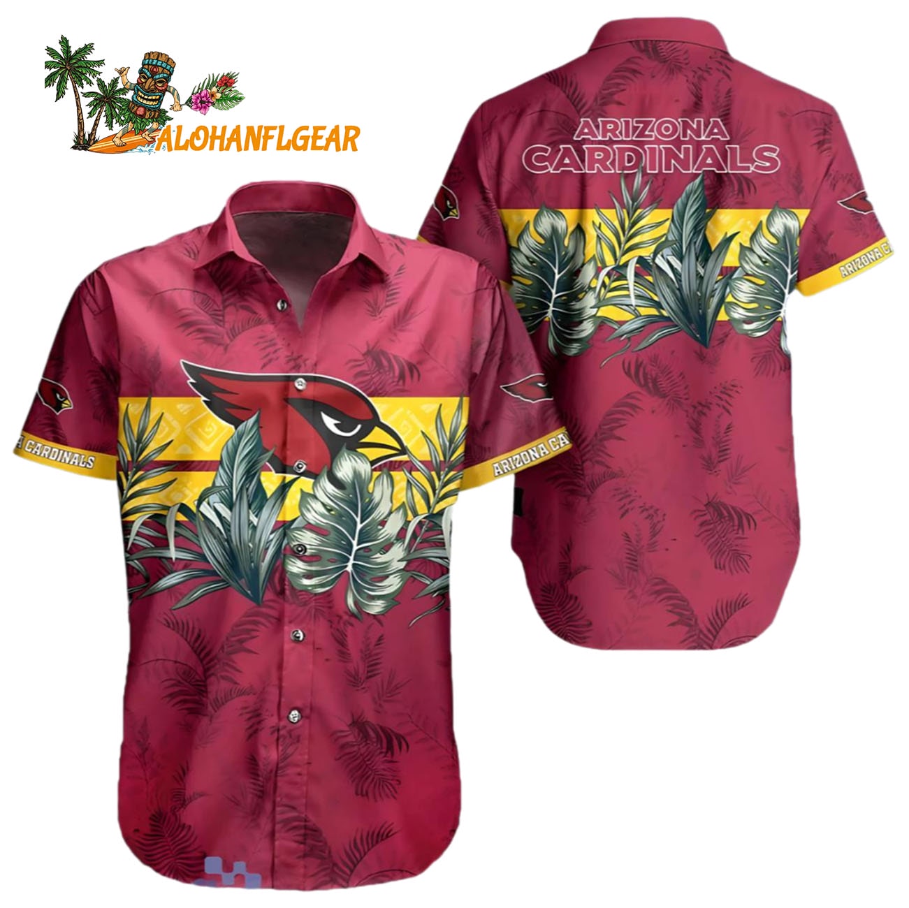 Arizona Cardinals Hawaiian Shirt Red Floral Pattern, Arizona Cardinals Aloha Shirt Arizona Cardinals Hawaiian Shirt Red Floral Pattern, Arizona Cardinals Aloha Shirt