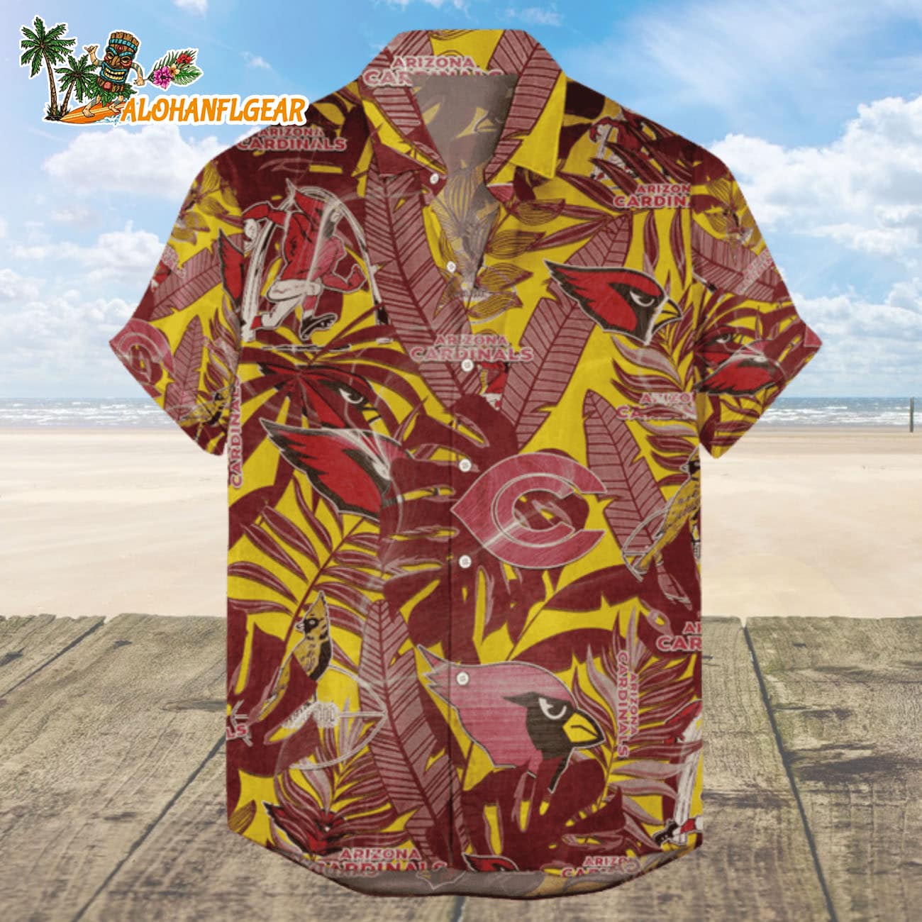 Arizona Cardinals Hawaiian Shirt Retro Logo Revolution NFL Aloha Shirt 2025 Arizona Cardinals Hawaiian Shirt Retro Logo Revolution NFL Aloha Shirt 2025