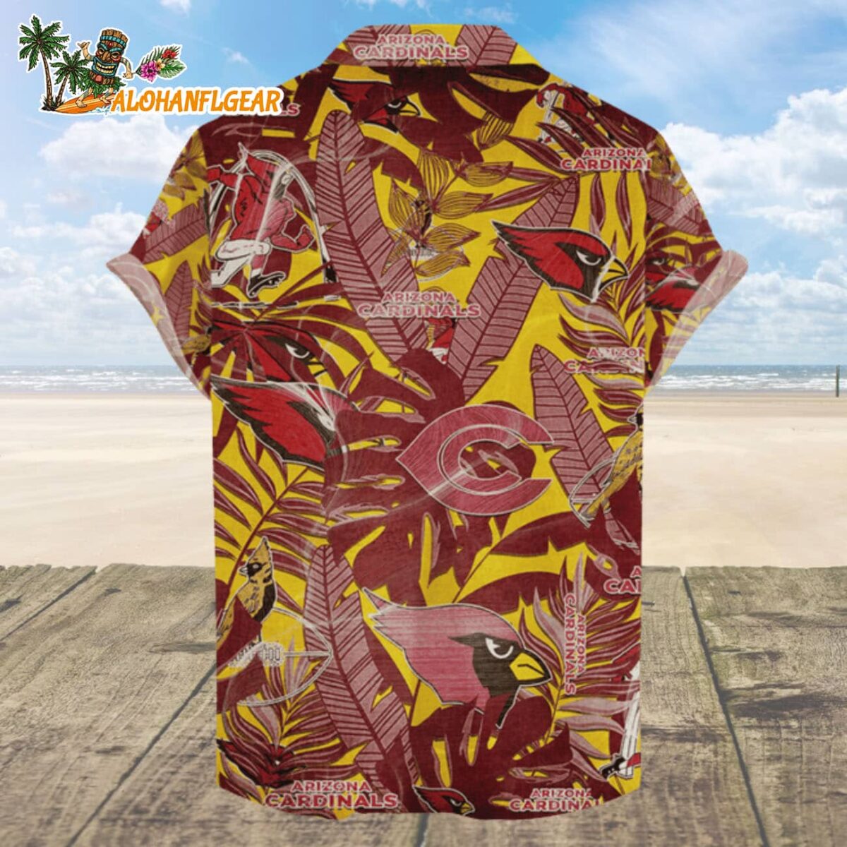 Arizona Cardinals Hawaiian Shirt Retro Logo Revolution NFL Aloha Shirt 2025 2
