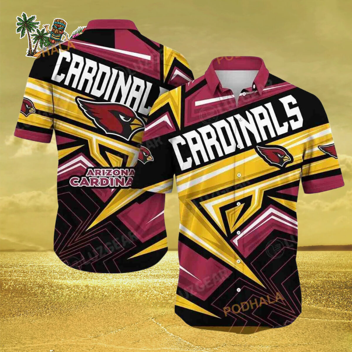 Arizona Cardinals Hawaiian Shirt Trending Summer For Sports Fans Arizona Cardinals Gifts Arizona Cardinals Aloha Shirt 3