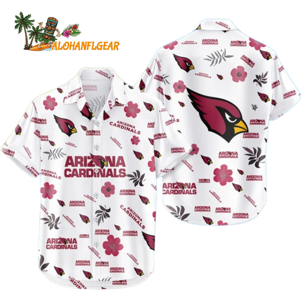 Arizona Cardinals Hawaiian Shirt Tropical Beach Arizona Cardinals Aloha Shirt 1