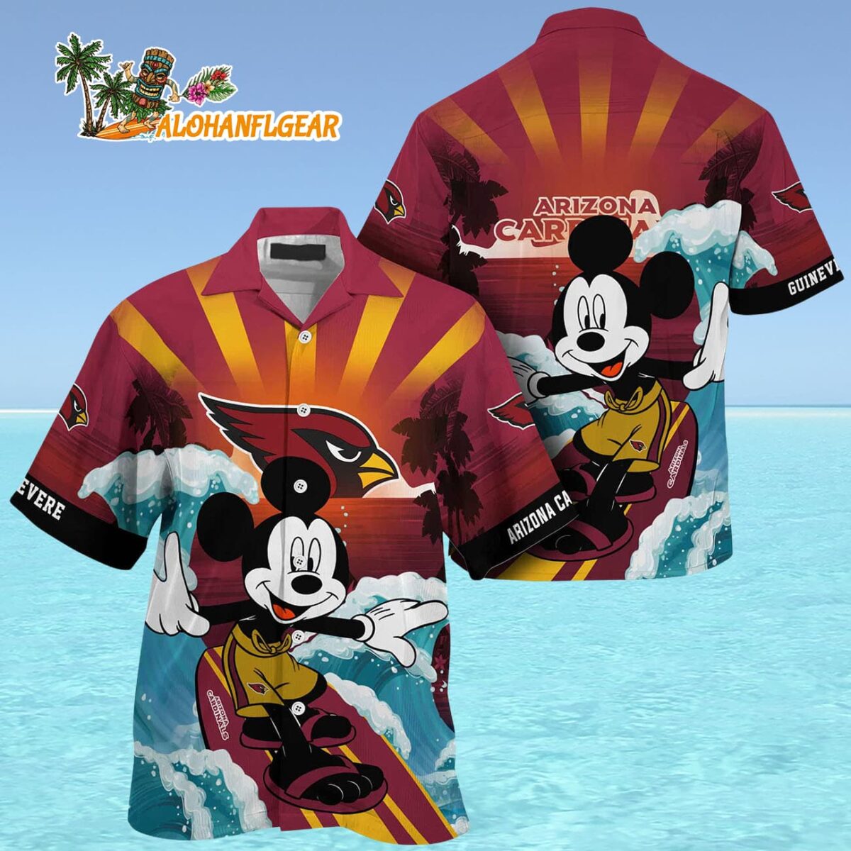 Arizona Cardinals Special Mickey Mouse Movies Design Summer Hawaiian Shirt Arizona Cardinals Aloha Shirt 4