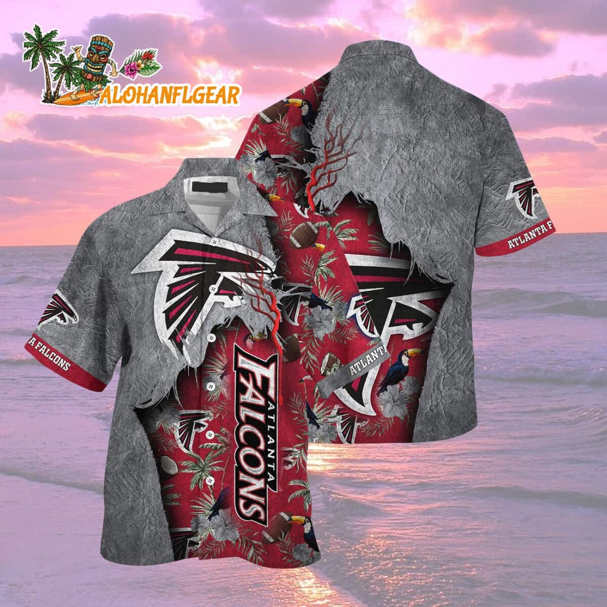 Atlanta Falcons Football Team Summer God Hawaii Shirt Football NFL Hawaiian Shirt 2