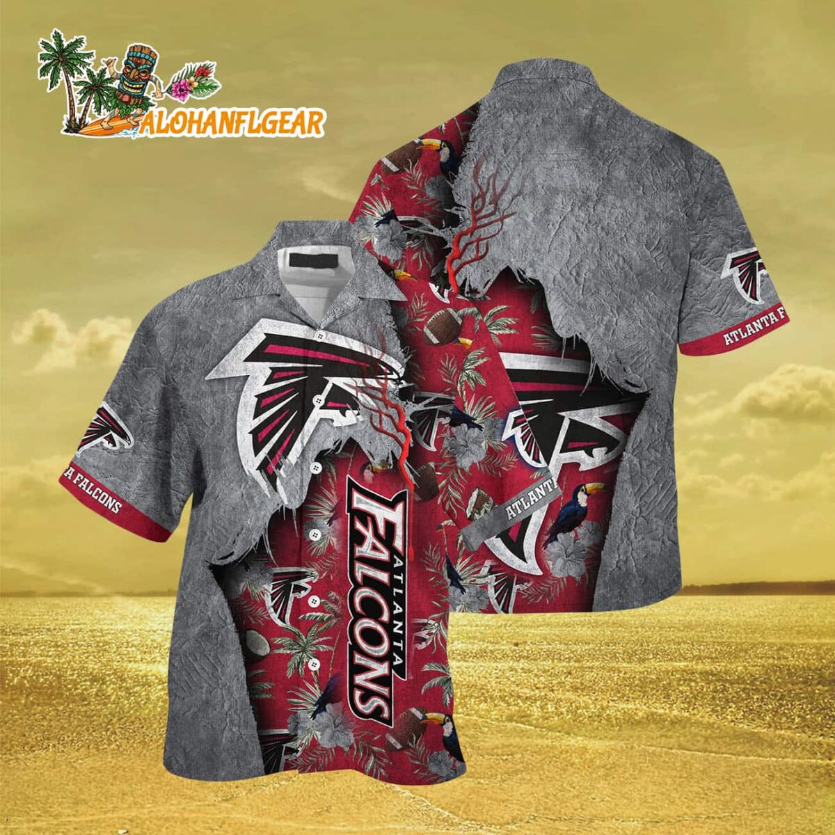 Atlanta Falcons Football Team Summer God Hawaii Shirt Football NFL Hawaiian Shirt 3