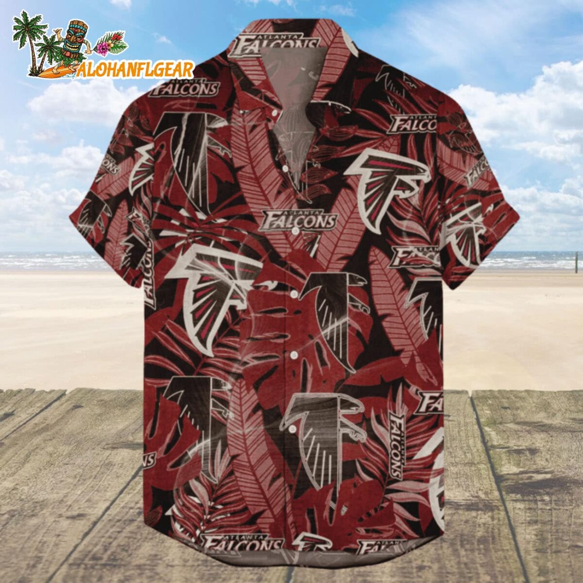 Atlanta Falcons Hawaiian Shirt Retro Logo Revolution NFL Aloha Shirt 2025 1