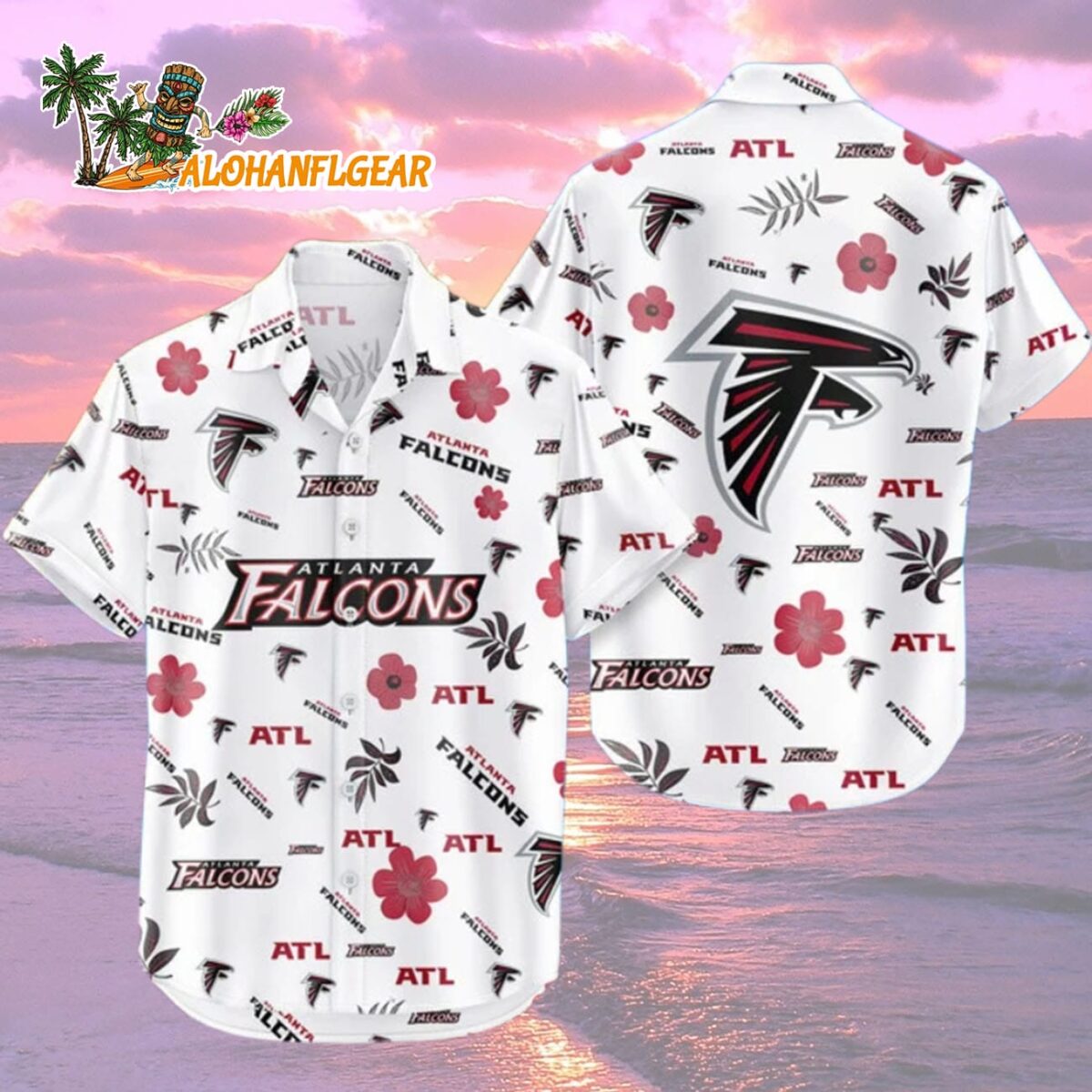Atlanta Falcons Hawaiian Shirt Tropical Beach Atlanta Falcons Aloha Shirt 2