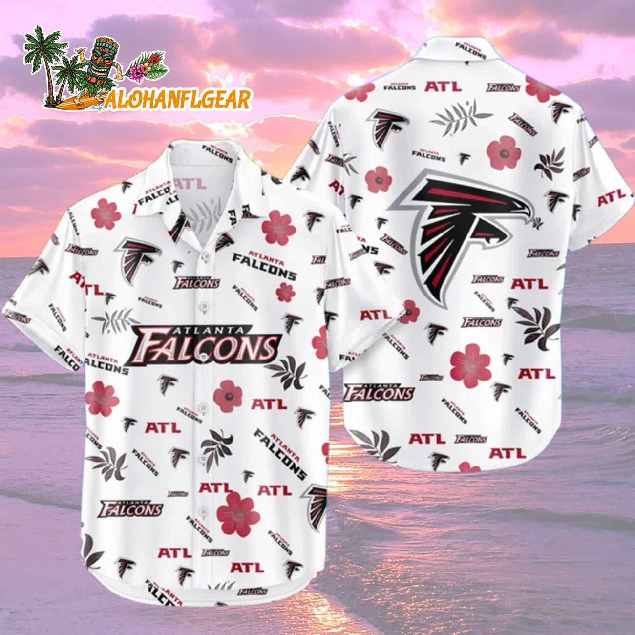Atlanta Falcons Hawaiian Shirt Tropical Beach, Atlanta Falcons Aloha Shirt Atlanta Falcons Hawaiian Shirt Tropical Beach, Atlanta Falcons Aloha Shirt