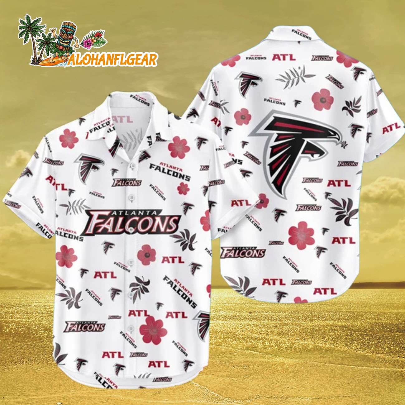 Atlanta Falcons Hawaiian Shirt Tropical Beach, Atlanta Falcons Aloha Shirt Atlanta Falcons Hawaiian Shirt Tropical Beach, Atlanta Falcons Aloha Shirt
