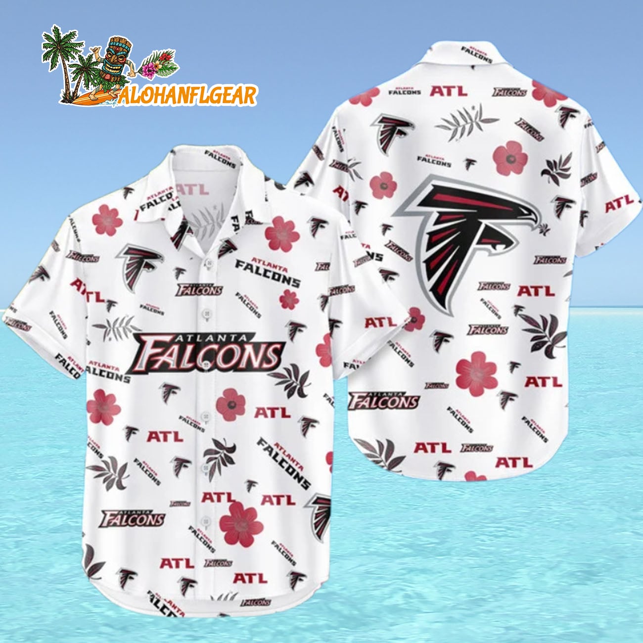 Atlanta Falcons Hawaiian Shirt Tropical Beach, Atlanta Falcons Aloha Shirt Atlanta Falcons Hawaiian Shirt Tropical Beach, Atlanta Falcons Aloha Shirt