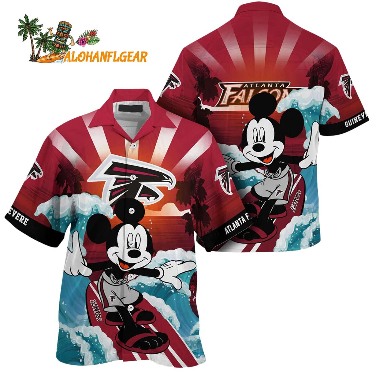 Atlanta Falcons Special Mickey Mouse Movies Design Summer Hawaiian Shirt Atlanta Falcons Aloha Shirt 1