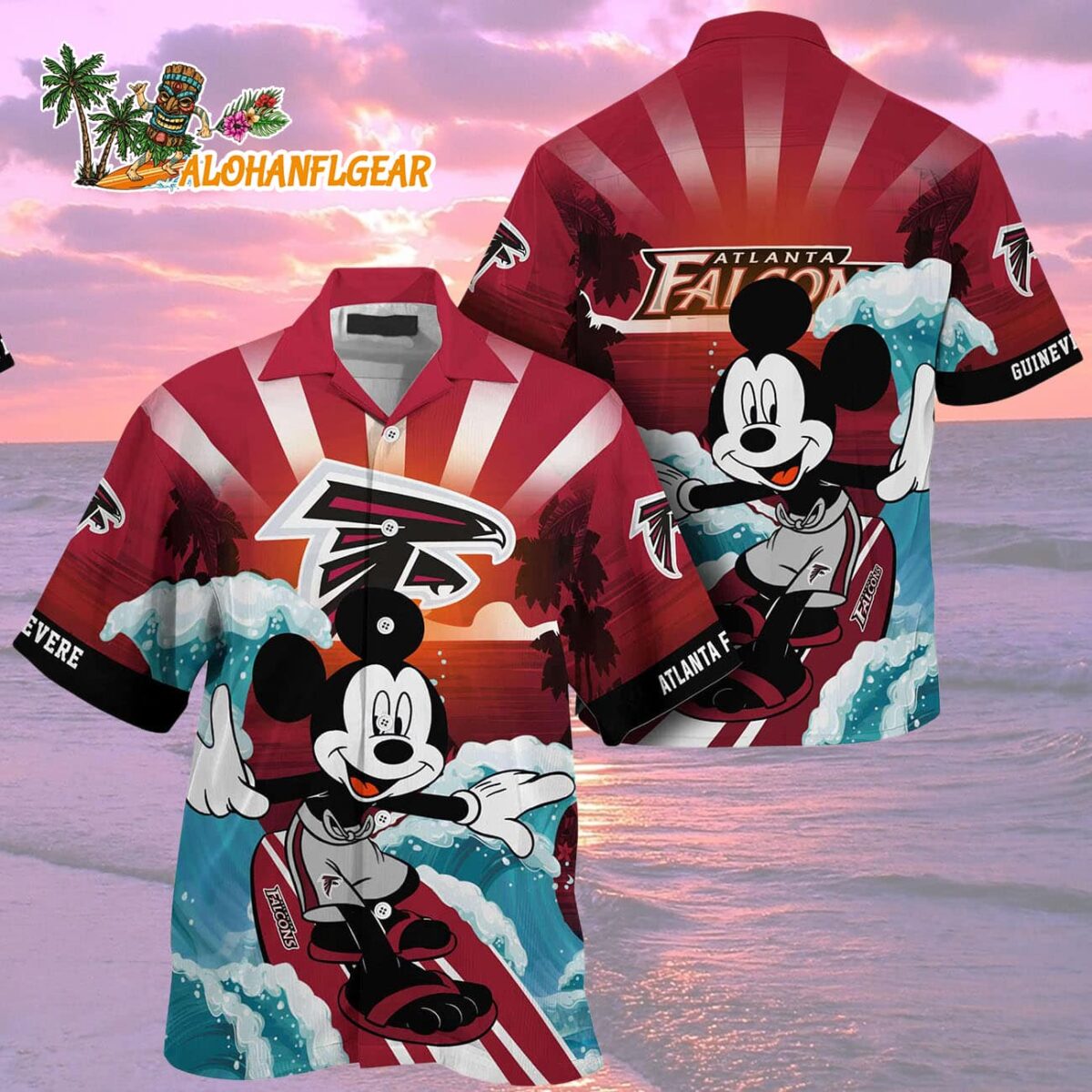 Atlanta Falcons Special Mickey Mouse Movies Design Summer Hawaiian Shirt Atlanta Falcons Aloha Shirt 2