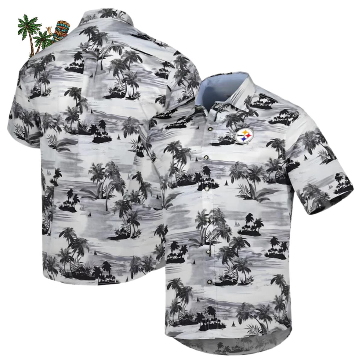 Bahama Pittsburgh Steelers Steelers Gear For Men Pittsburgh Steelers Aloha Shirt 1