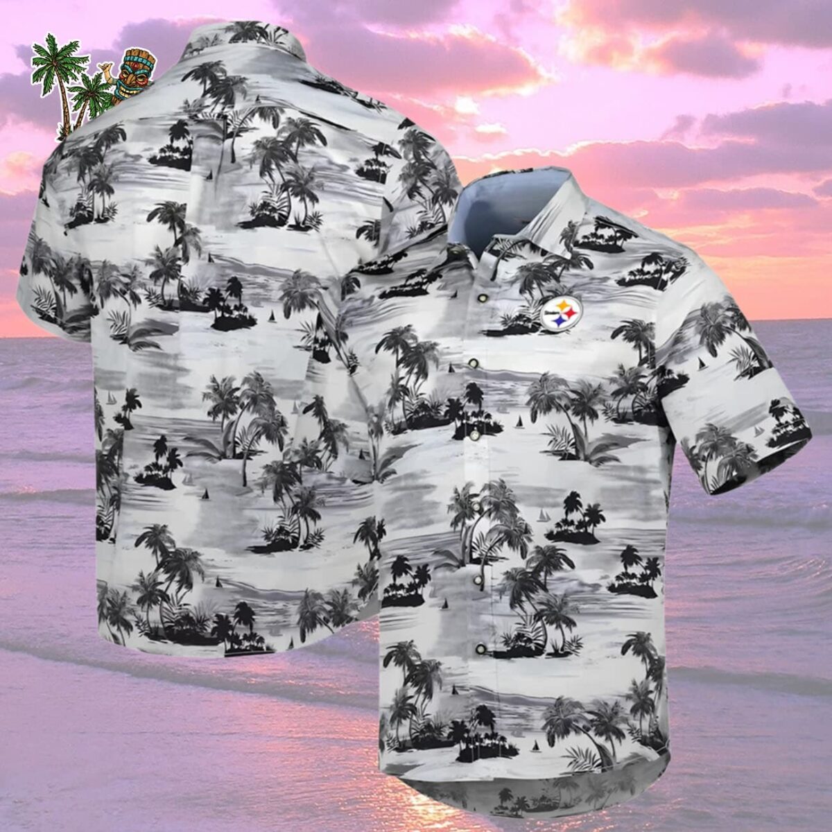 Bahama Pittsburgh Steelers Steelers Gear For Men Pittsburgh Steelers Aloha Shirt 2